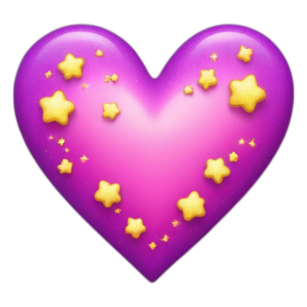 pink-and-purple-heart-with-yellow-sparkles sticker
