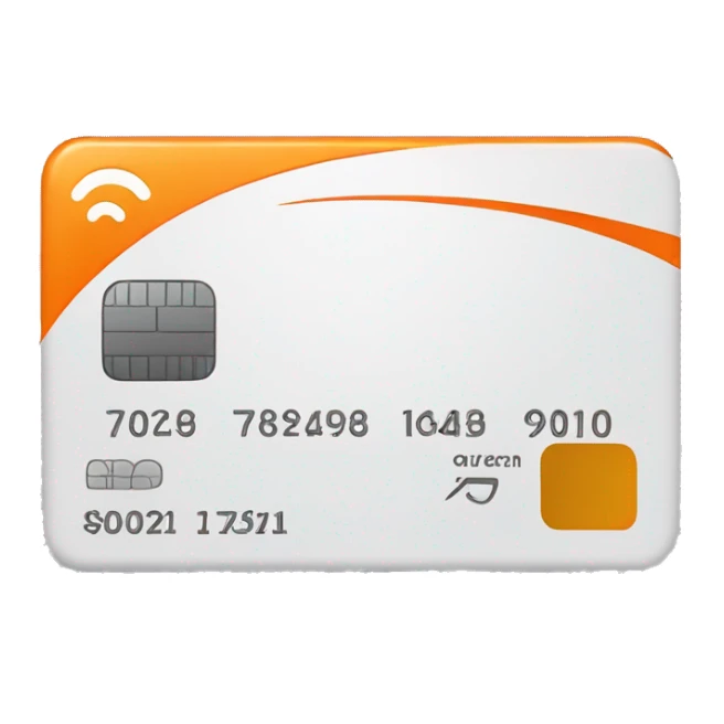 orenge color credit card sticker
