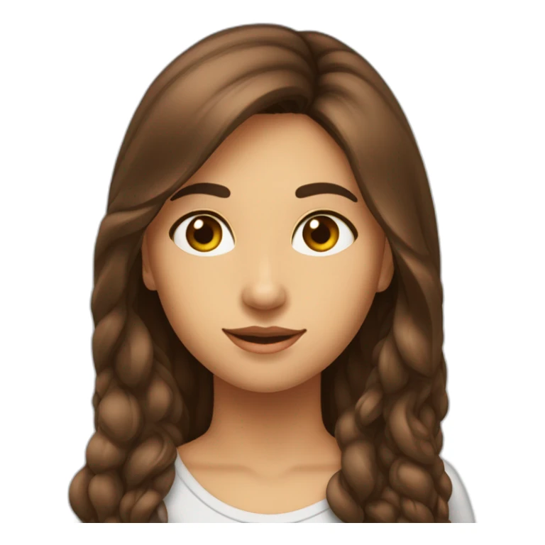 fille-brune-longs-cheveux-aux-yeux-marrons-étudiante sticker