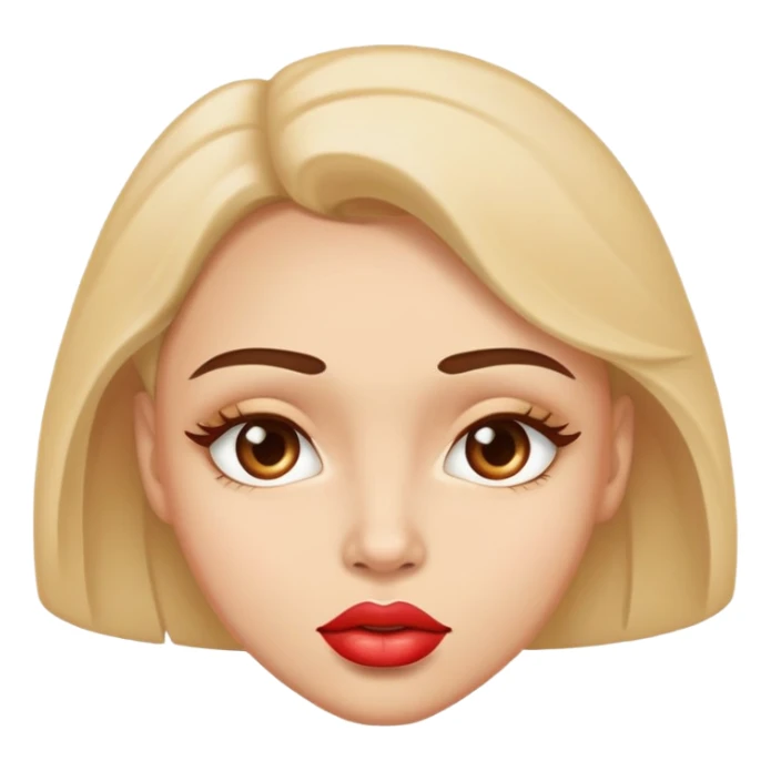 lusty face expression with suggestive eyes and lips sticker