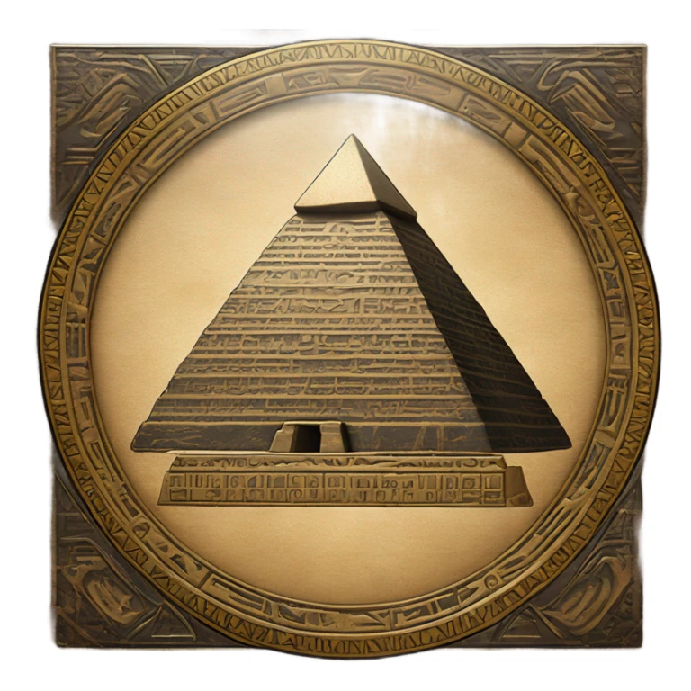 big disk of Vinyl record cutting Egypt pyramid sticker