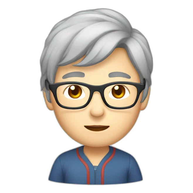 Chinese grey hair wear glasses held Taiwan flagup sticker