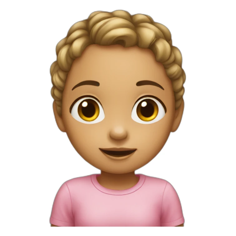 little girl scratch your hear sticker