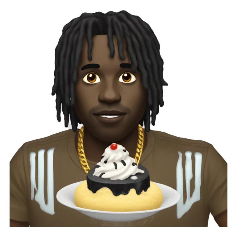chief keef eating black ice cream  sticker