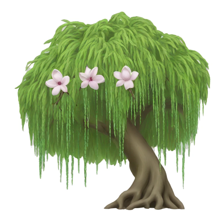 weeping willow and a magnolia tree combined  sticker