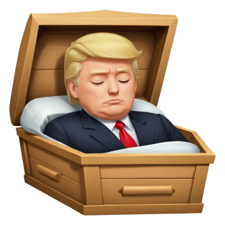 donald trump sleeping in coffin sticker