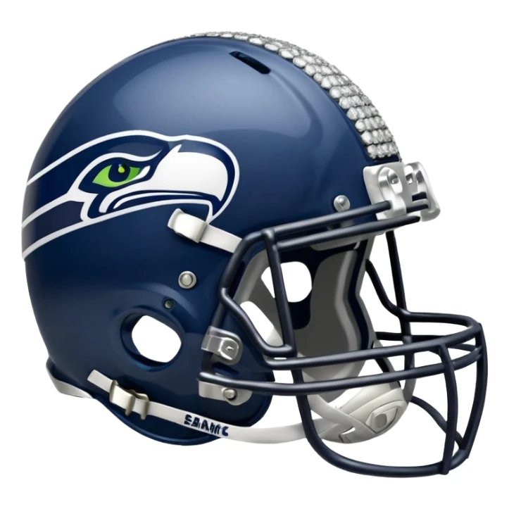 NFL Seahawks logo helmut with diamonds bling  sticker
