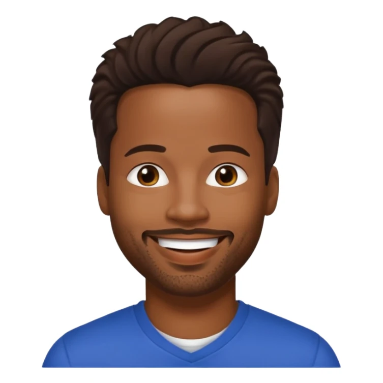 Shawn Wayans with dark brown hair sticker