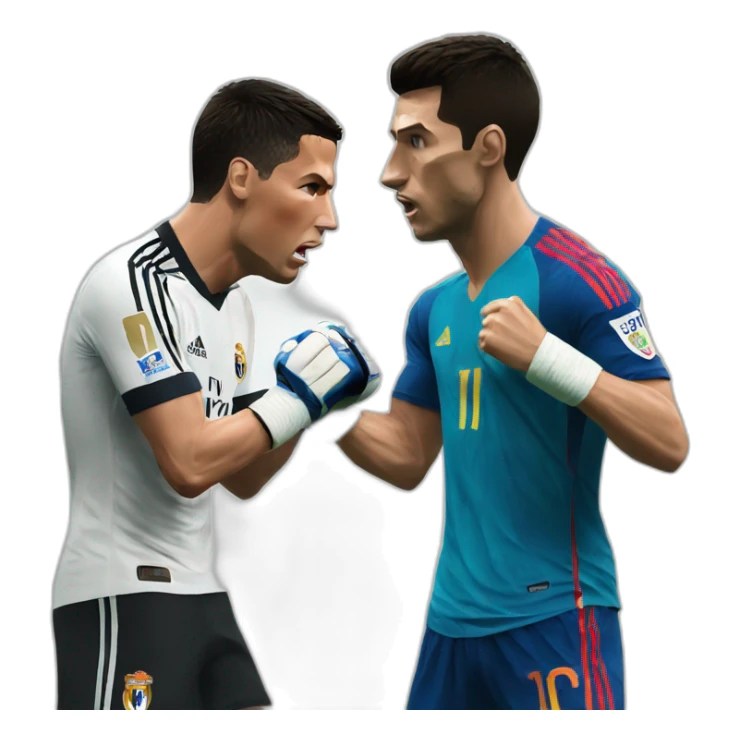 Cristiano Ronaldo fight Messi sticker