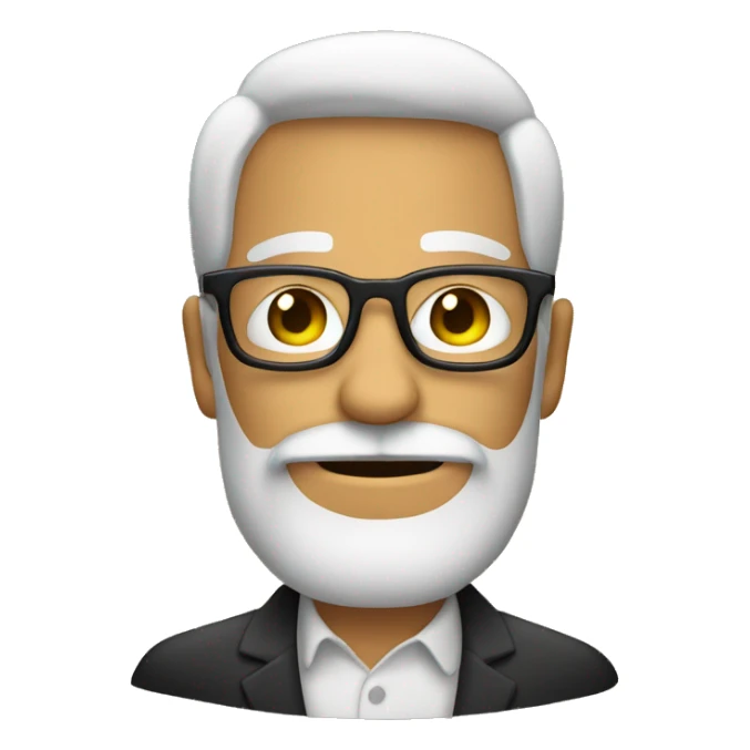 Hombre con lentes y barba sticker