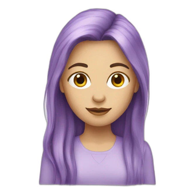 white-woman-with-long-purpl—hair sticker