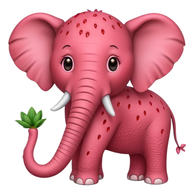 Hazme un elefante con piel de fresa sticker