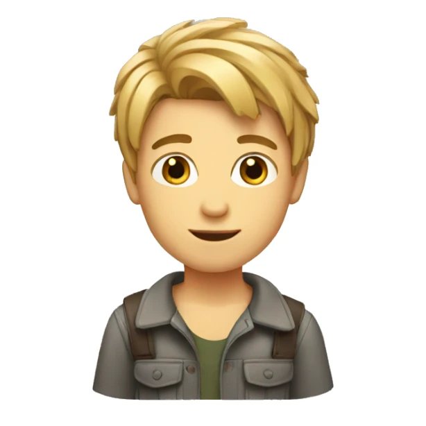 boy with bob hair sticker