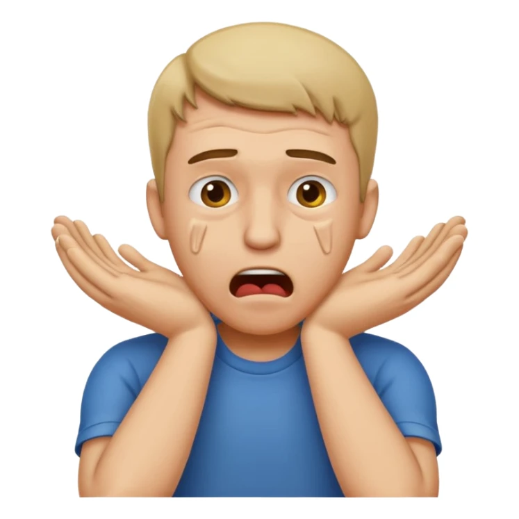 guy choking himself with two hands looks like emoji  sticker