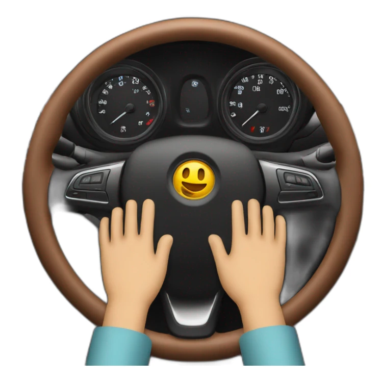 hands on the steering wheel of a car sticker