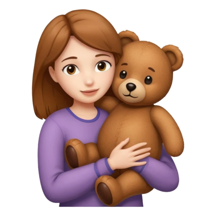 Woman loving a bear sticker