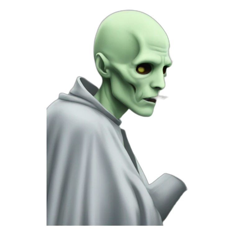 Lord Voldemort smoking herbs with his wand sticker
