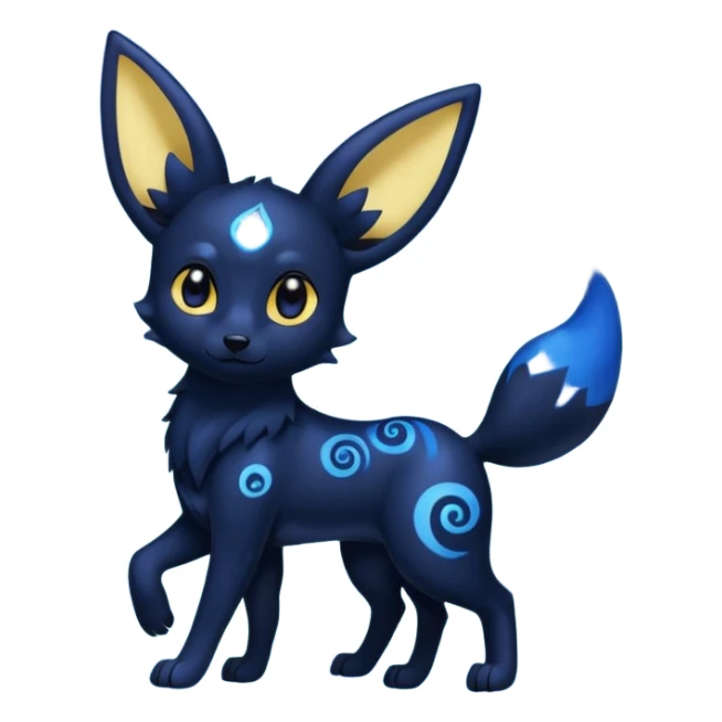 Dark-Deep-Cobalt-Blue Aural Spiritual Nebulae Starry Sparkly Swirly-patterned Star-patterned Umbreon-spirit sticker