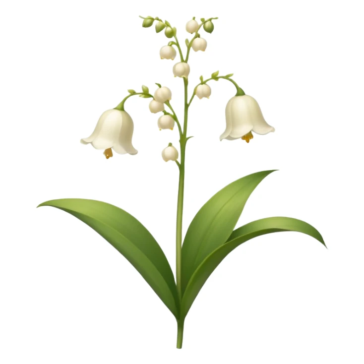 Beige Lily of the valley flower sticker