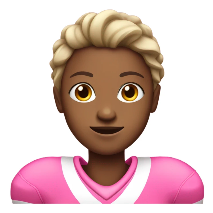 pink girl football player sticker