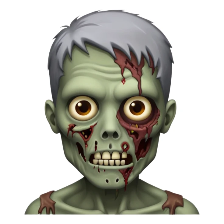 Zombie guy with black background sticker