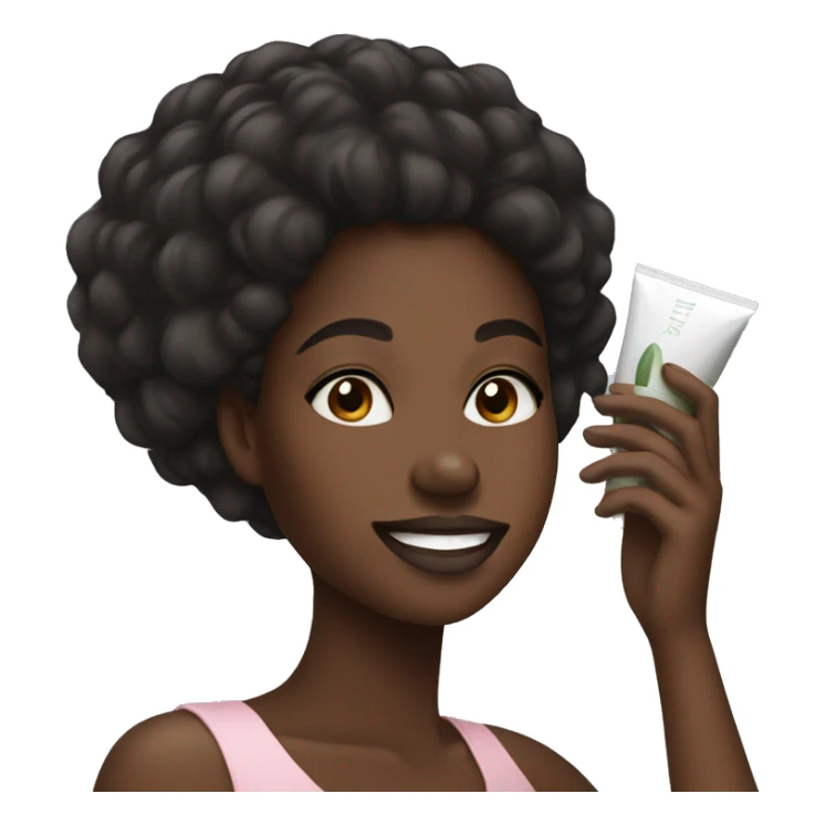 A black girl doing skincare  sticker