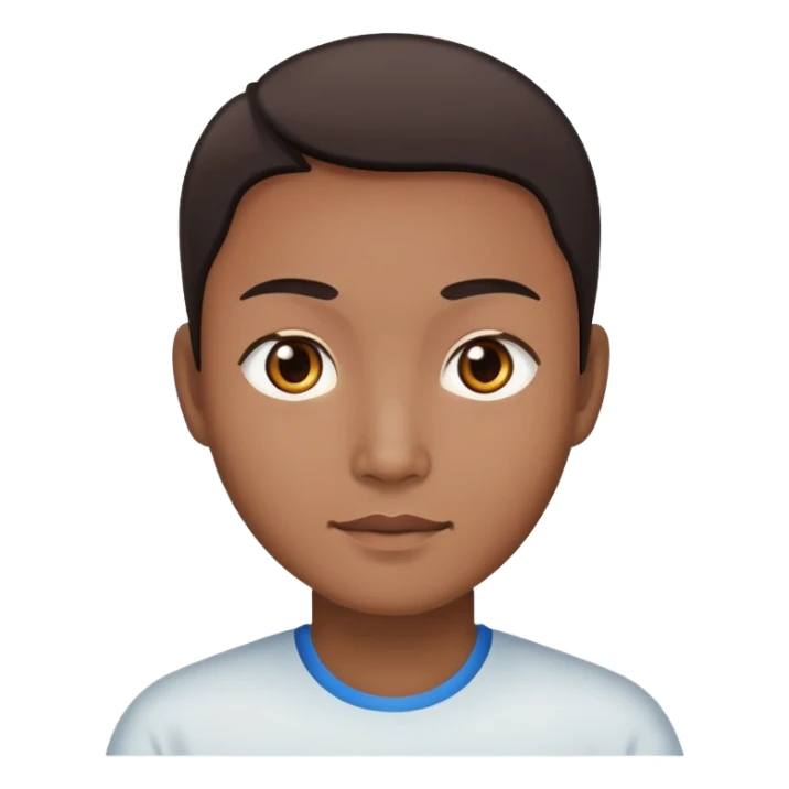 Person with Chinese appearance, darker skin tone, and narrow eyes, friendly expression sticker