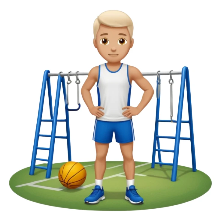 white sportsman in the playground sticker