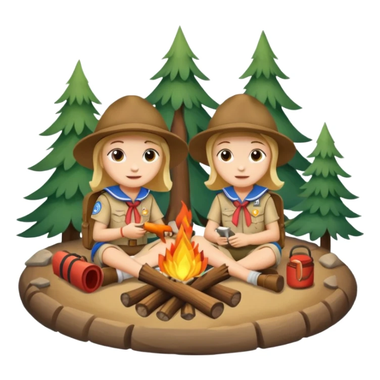 Cserkészet,cserkész liliom, tabortuz sticker