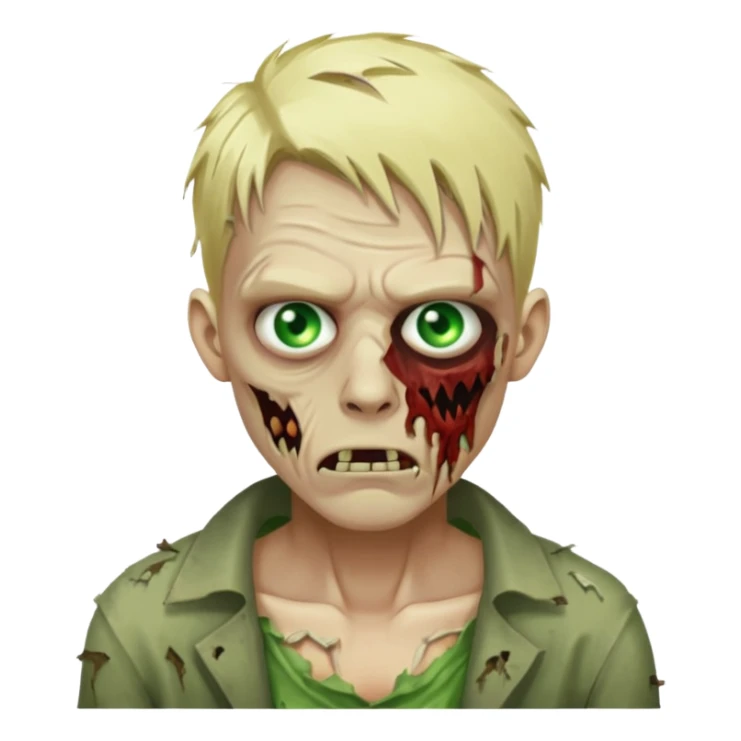 blonde zombie man sticker