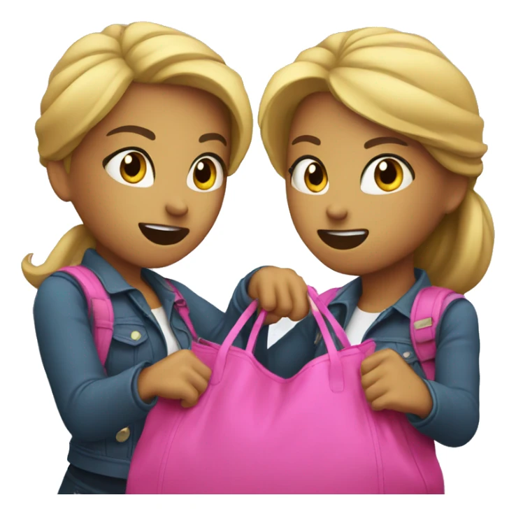girls fighting over bag  sticker