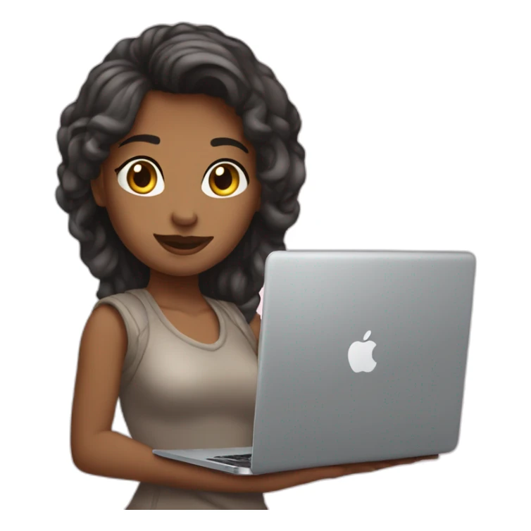 smm girl with mac book sticker