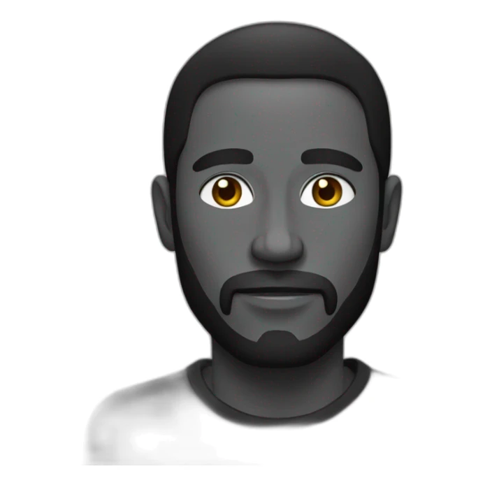 Homme noir raste sans barbe sticker