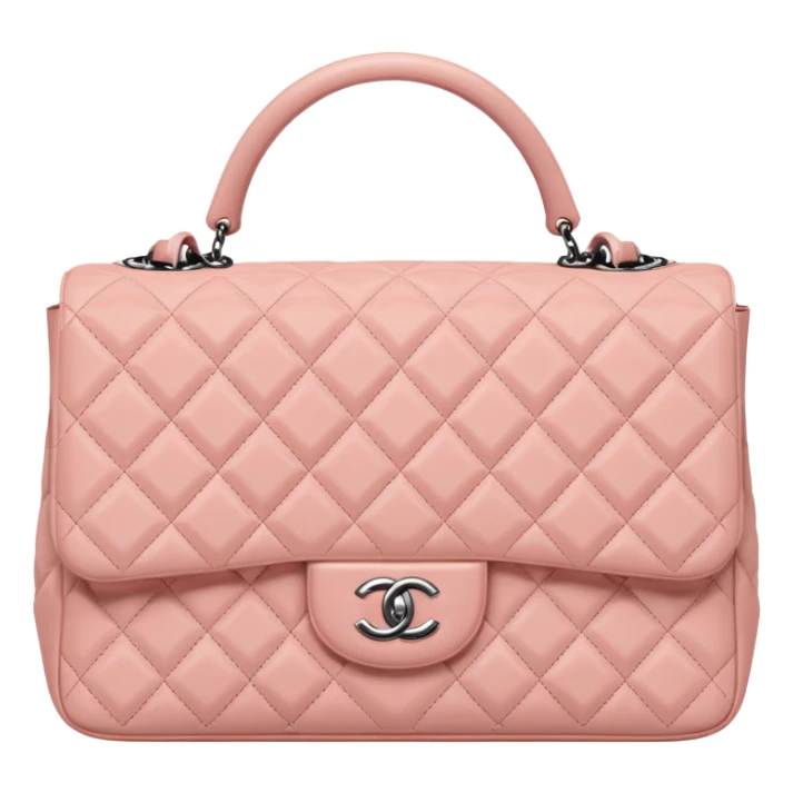 A CHANEL bag in a light pink sticker