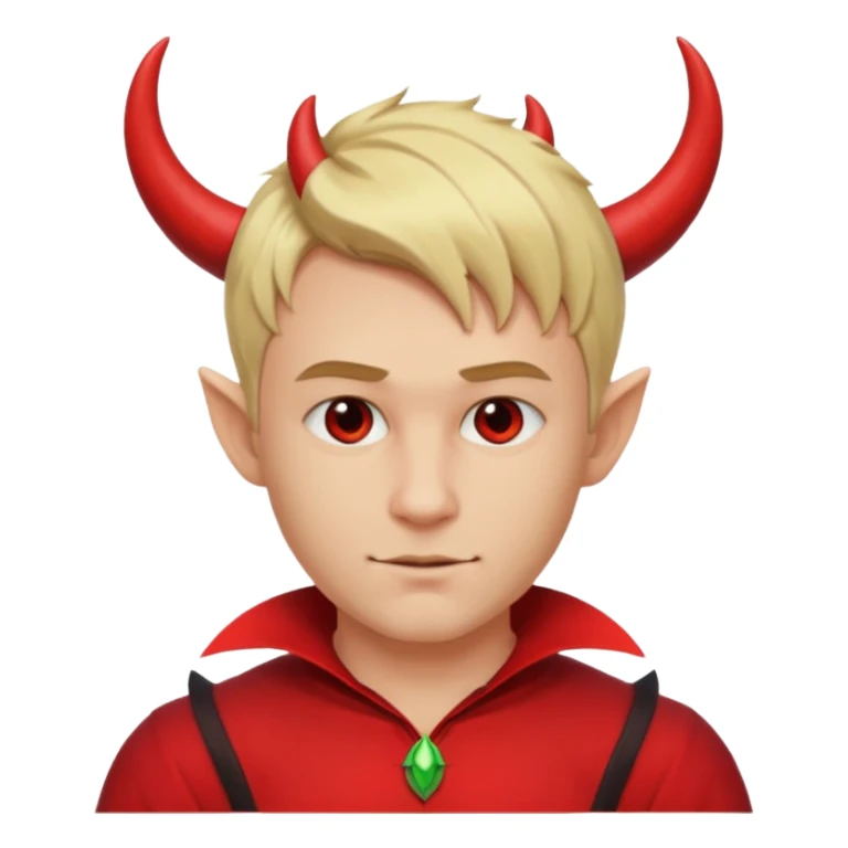 blonde short hair man devil with shirt sticker