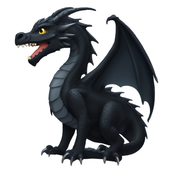 Black dragon sticker
