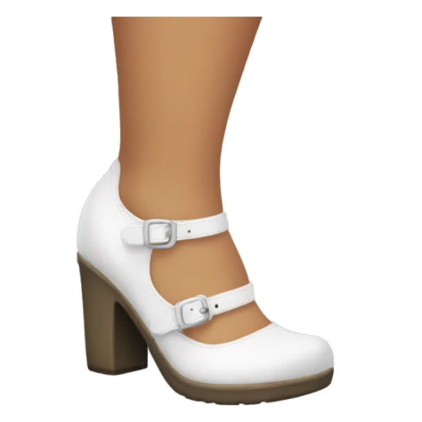 White chunky girl shoes sticker