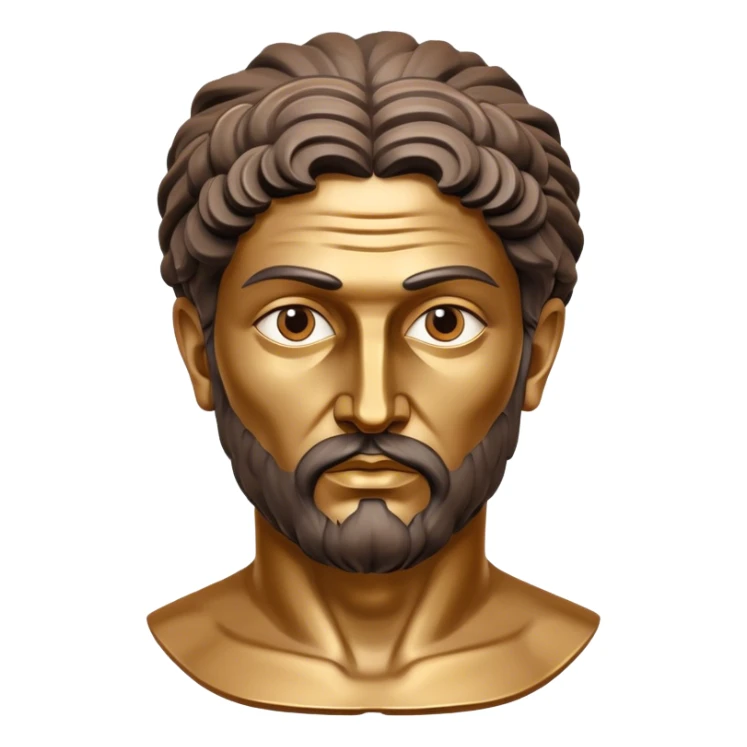 greek spiritual man sculpture paint art sticker