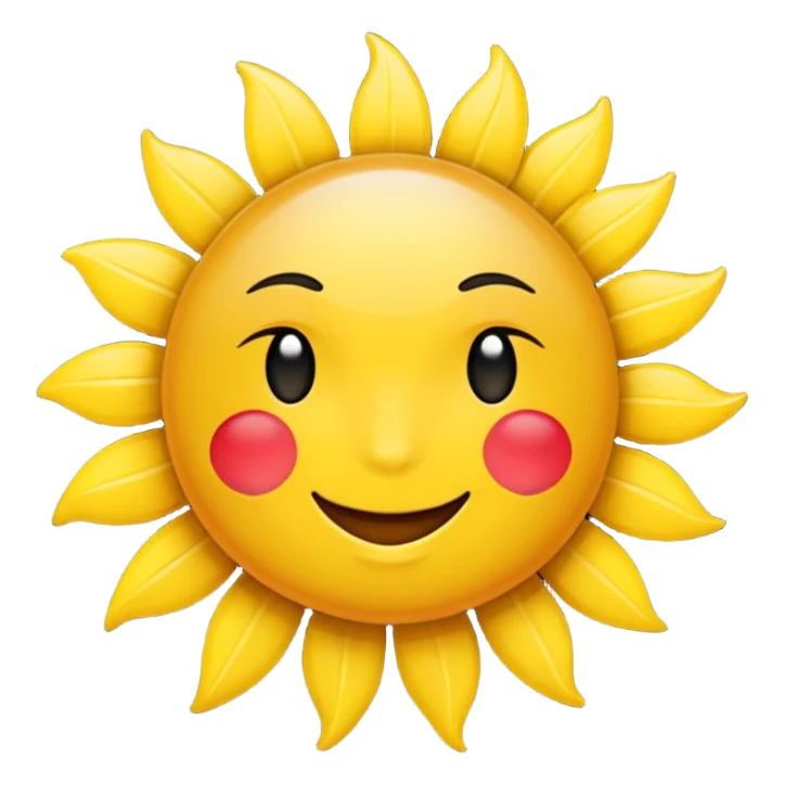 generar un sol natural, sin carita feliz, que se asemeje a un sol normal sticker