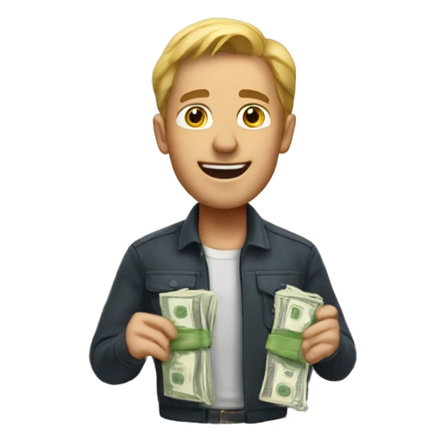 big stash of cash sticker