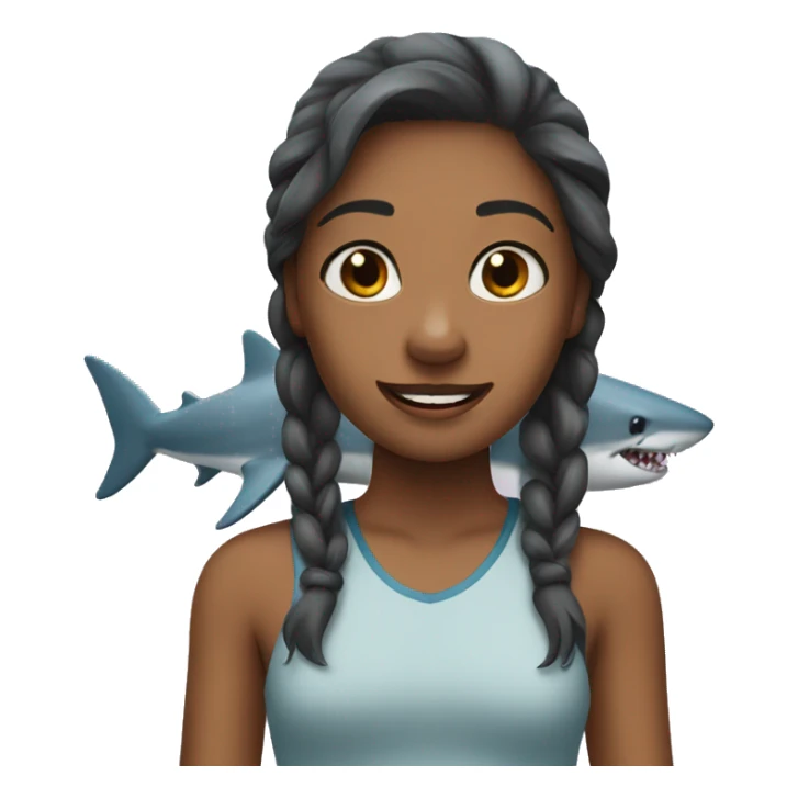 a girl who loves sharks sticker