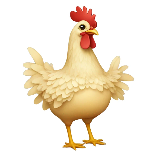 chicken with a dress sticker