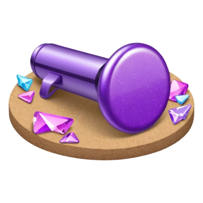 glitter purple and cian pin office sticker