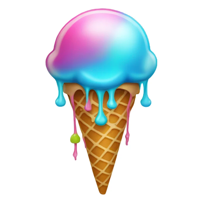 Jellyfish eating ice cream sticker