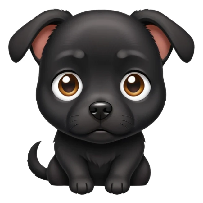 small black dog at the vet sticker