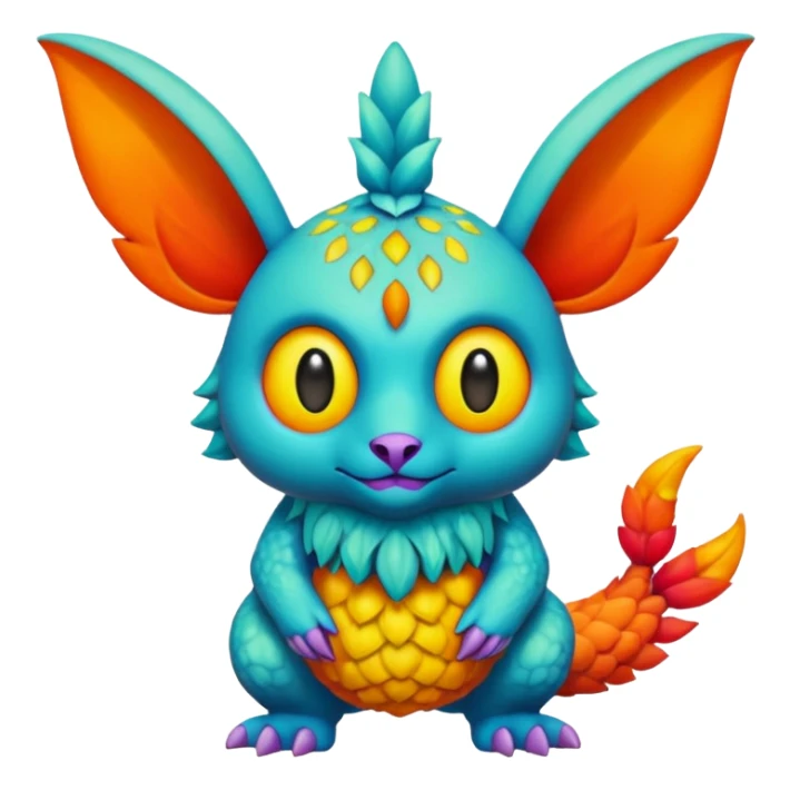 Labubu-Fakémon-hybrid-creature (full body)  sticker