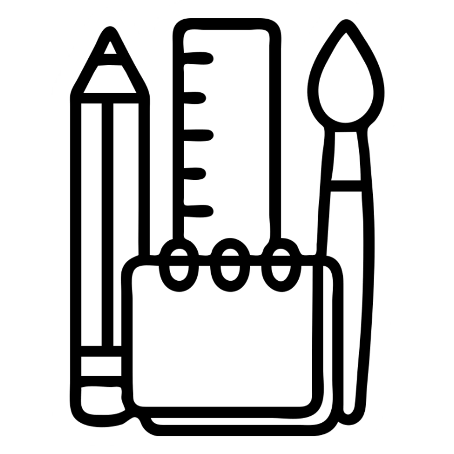 Icon school stationery art sticker