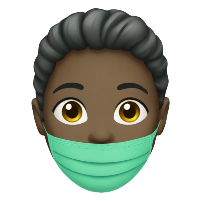 face mask beauty with dark green color sticker