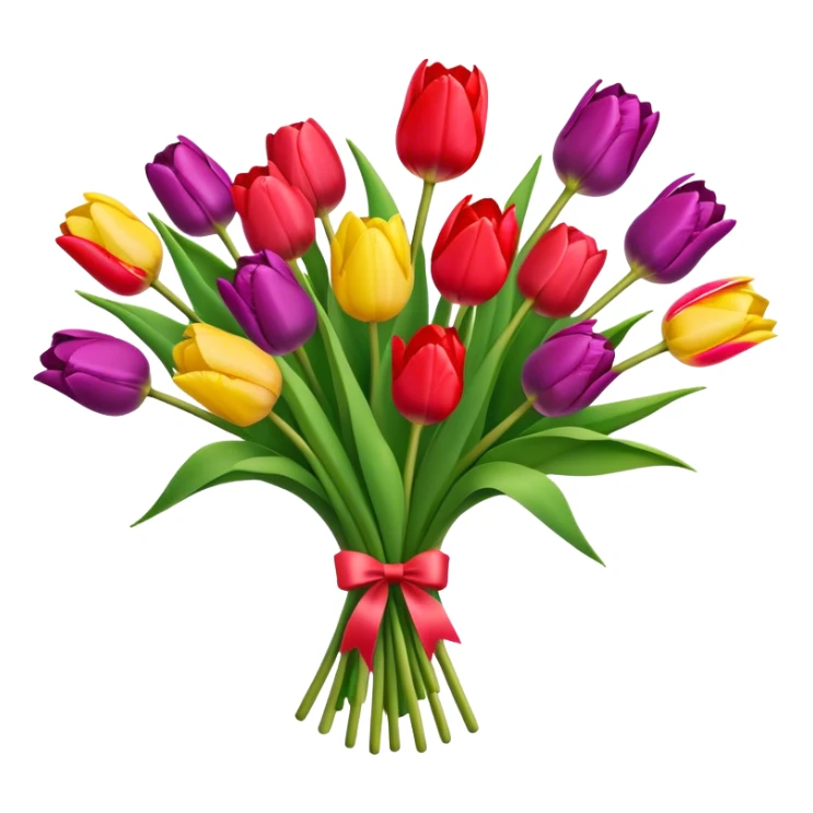 bouquet of tulips sticker