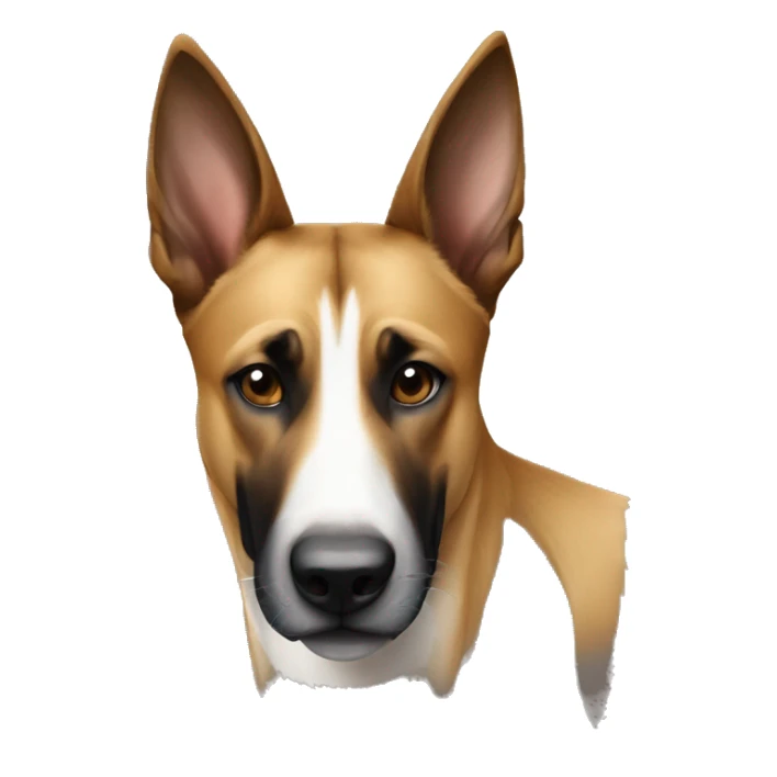 Malinois avec une tâche blanche sur son coût  sticker